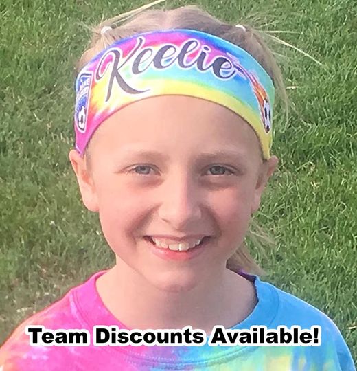Customizable Sports Headbands - Personalized Name, Perfect Girls Birthday Gift