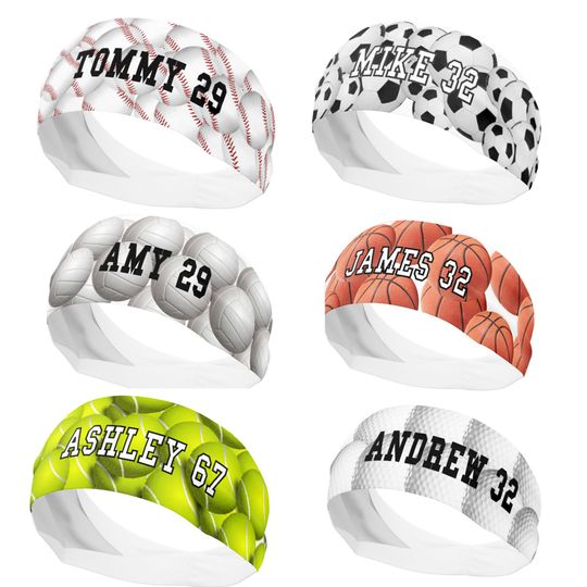 Custom Wide Volleyball Headband, Soccer headband, baseball headband, tennis headband, golf headband, basketball headband