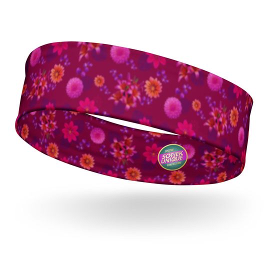 Discover Headband Floral Aubergine | Sport | Fitness | Yoga | Sportheadband