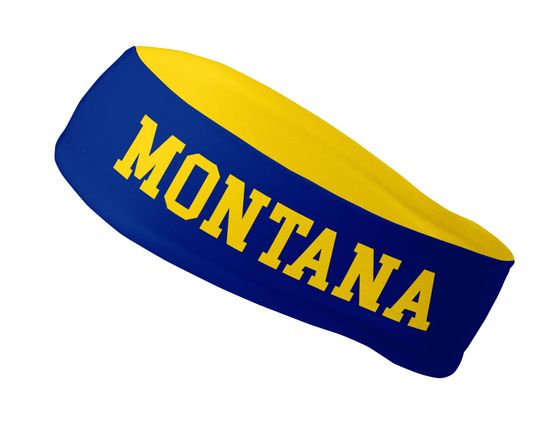 Reversible Custom Colors State of Montana Headband, Athletic Headband, Tailgate Headband, Sport Headband, Womens Headband, Mens Headband