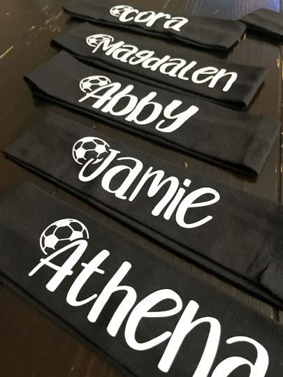 Soccer Volleyball Basketball & More Personalized 2.5" Headband/Soccer Team/Soccer Player