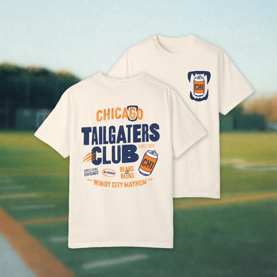 Discover Chicago Tailgaters Club Shirt, Football Shirt, Womens Football Shirt, Mens Football Shirt, Cool Football Shirt, Aesthetic Football Shirt