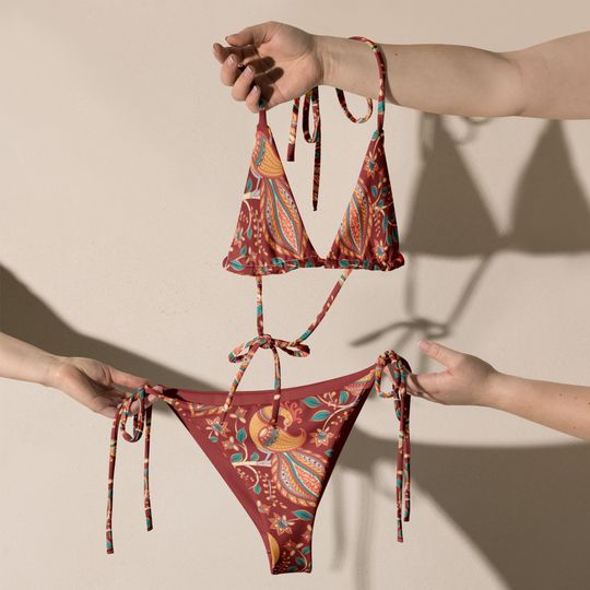 Patterned String Bikini