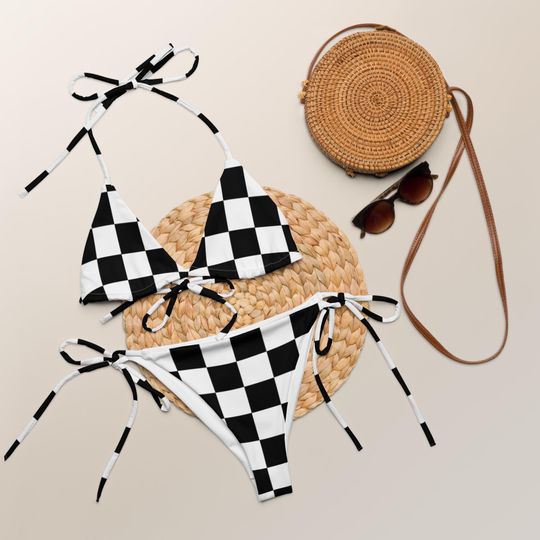 Checkered String Bikini