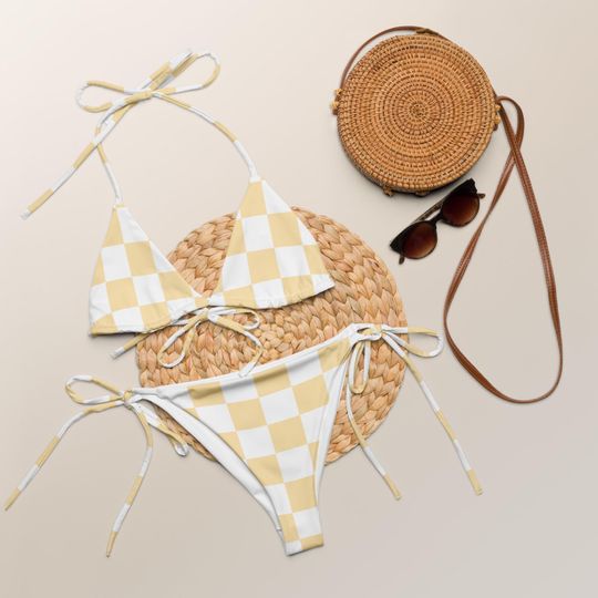 Discover Checkered String Bikini