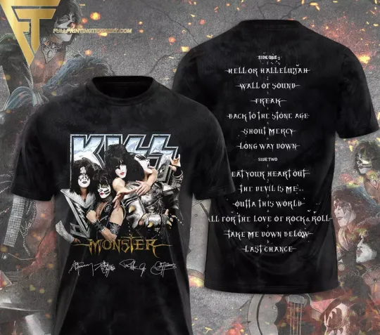 Discover K Iss Band Full Printed 3D T-Shirt, Unisex All Size, Gift For Fans