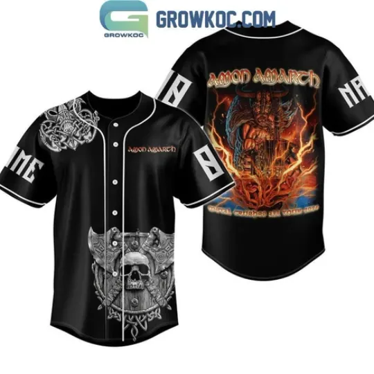 Amon Amarth Metal Crushes All Tour 2024 Baseball Jersey, tour 2025 jersey
