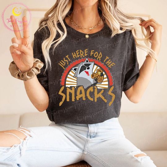 Meeko Raccoon Shirt, Just Here for the Snack Shirt, Pocahontas Shirt, Magic Kingdom Shirt