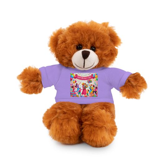 Discover Mothers Day Stuffed Animals with Tee - Perfect Birthday Gift, Kids' Gift, Personalized Teddy Bear, Unique Plush Toy, Party Favor