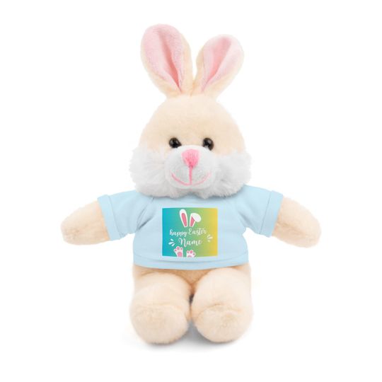 Easter-Themed Stuffed Animal with Tee, Perfect Gift for Kids, Cute Plush Toy, Spring Celebrations, Personalized Keepsake