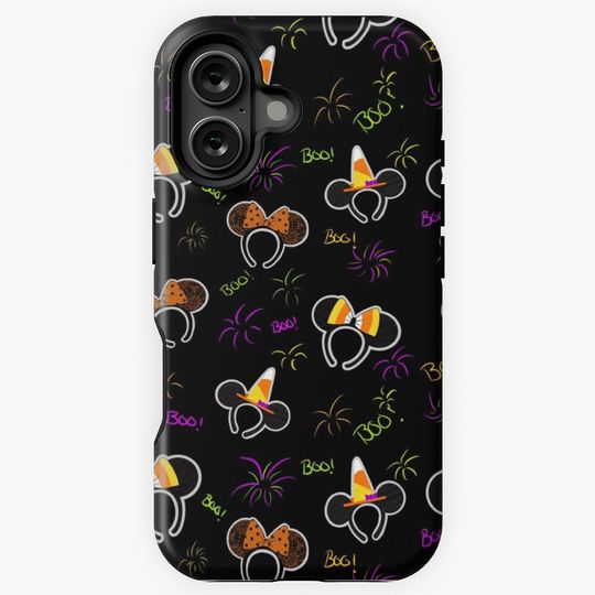 Discover Halloween Mickey Mouse ear pattern iPhone Case