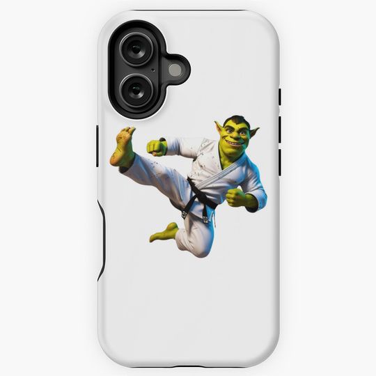 Discover Ogre karate flying kick iPhone Case