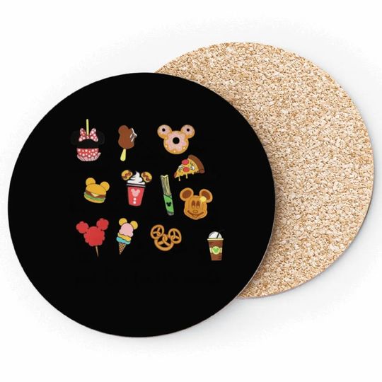 Just Here For The Snacks Coasters, Disney Snacks Coasters
