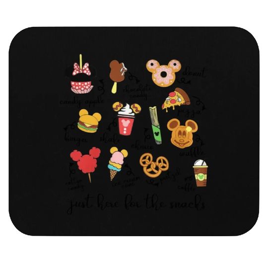 Just Here For The Snacks Mouse Pads, Disney Snacks Mouse Pads