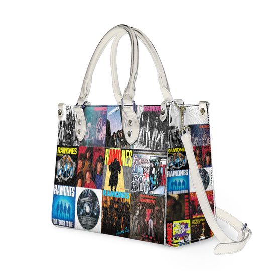 Discover Ramones Leather Handbag, Ramones Woman Handbag, Shoulder Bag, Crossbody Bag, Vintage Top Handle Bag