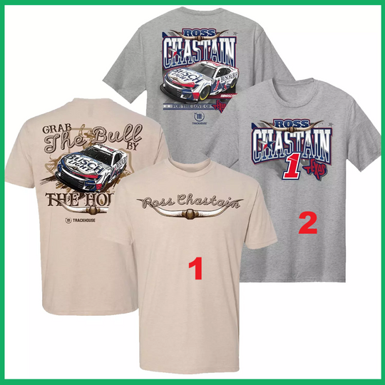 Ross Chastain Trackhouse Racing Team Collection Light Beer Grab the Bull Shirt