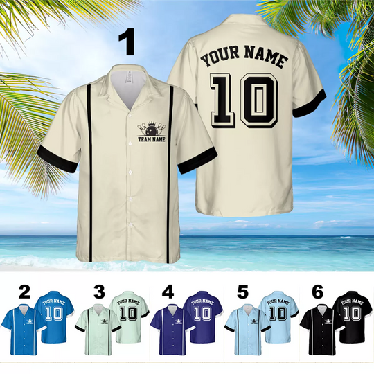 Discover Personalized Bowling Team Hawaiian Shirt, Bowling Crew Hawaii Shirt Matching Men