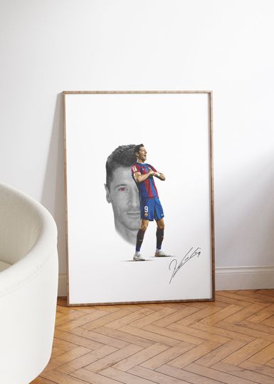 Discover Robert Lewandowski Poster Lewandowski Wall Art Football Poster Football Gift Soccer Wall Art Poster For Bedroom Football Wall Decor