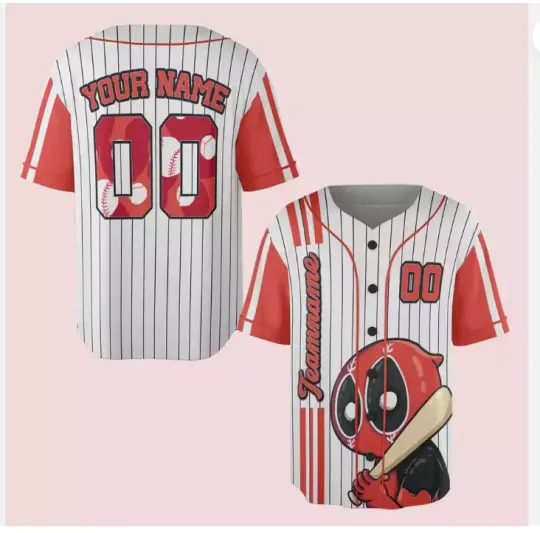 Personalized Deadpool Play Deadpool & Wolverine 3D BASEBALL JERSEY SHIRT
