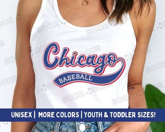 Chicago Cubs Tank Top | Unisex Chicago Cubs Tank | Retro Style Sleeveless Cubs Shirt