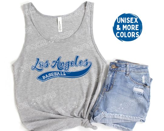 Los Angeles Dodgers Tank Top | Unisex LA Dodgers Tank | Retro Style Sleeveless Dodgers Shirt