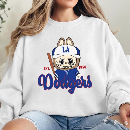 Labubu Dodgers Baseball, LAbubu Baseball Shirt, LA Baseball Sweatshirt, Dodger Baseball Shirt, Dodgers Sweatshirt, Game Day Shirt