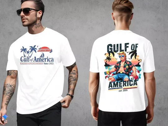 Gulf of America T Shirt, Funny Trump Gulf of America, Beach Vacation Hawaiian.