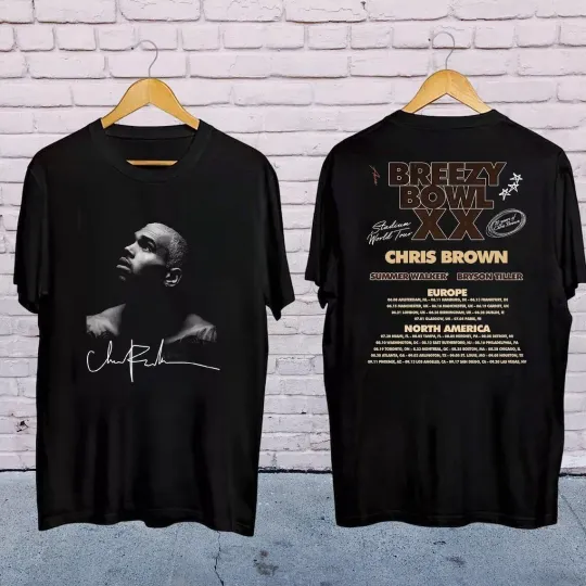 2025 Chris Brown Concert Shirt, Chris Brown Breezy Bowl XX Tour 2025 Shirt