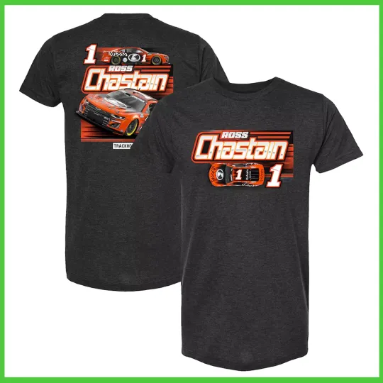 NEW Ross Chastain Trackhouse Racing Team Collection Kubota Car T-Shirt