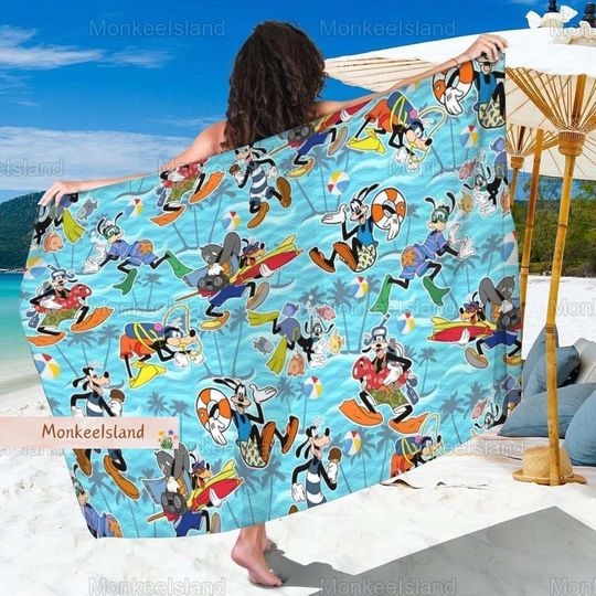 Disney Goofy Towel, Funny Goofy Beach Towel, Mickeys And Friends Pool Towel, Disney Cartoon Picnic Towel, Funny Gift