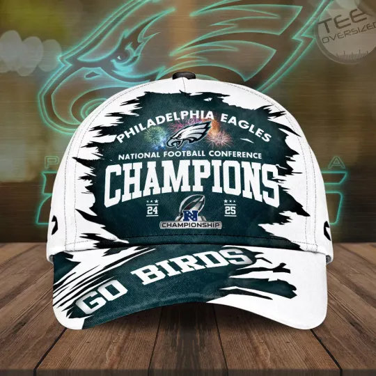 Philadelphia Eagles 2024 – 2025 Super Bowl LIX Champions Cap - Gift For Fans
