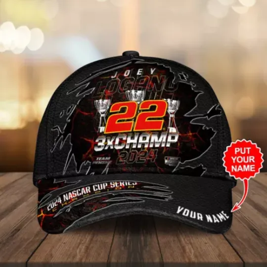 Personalized Joey Logano Classic Racing Cap – Customizable, Simple Cotton Cap