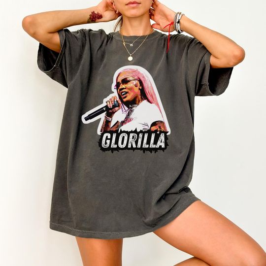 GloRilla Vintage Concert Tee, Glorilla Vintage Style 90's Bootleg T-shirt - Retro Gorilla Graphic Tee, Glorilla  Retro Gorilla Graphic Shirt