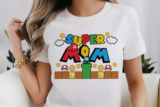 super mario,super mario dad mom shirt, mario shirt, super mario