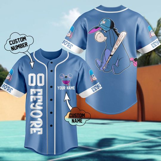 Eeyore Winnie Pooh Shirt, Personalized Eeyore Baseball Shirt, Winnie The Pooh Tee, Disney Trip Shirt, Magic Kingdom Shirt, Gift For Fan
