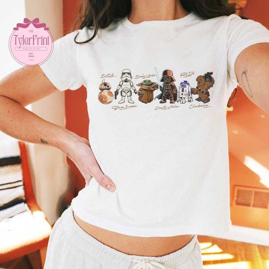 Star Wars Signatures Baby Tee CropTop Tanktop, WDW Disneyland Girls Trip Shirt, Disney Galaxy's Edge girly aesthetic Shirt, Gift For Her
