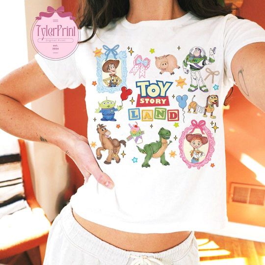 Coquette Bow Disney Toy Story Baby Tee Crop Top, Disney Coquette Shirts, Toy Story Tee, You've Got A Friend In Me Shirt, WDW Disneyland Trip