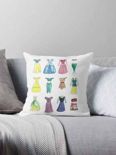 Princess Dresses Pillow