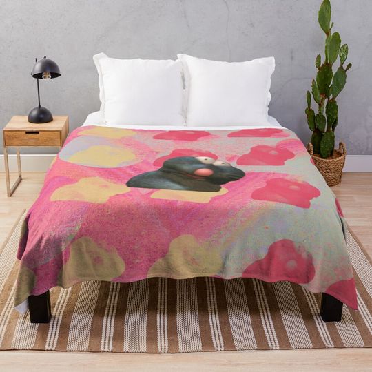 Remy Ratatouille meme - pastel a Throw Blanket