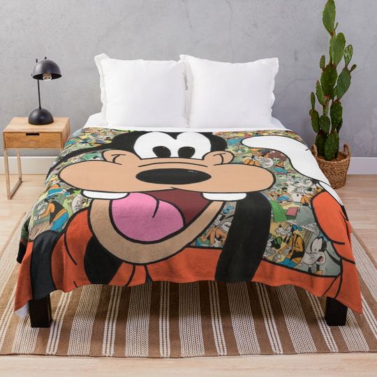Comic Book Goofy Throw Blanket