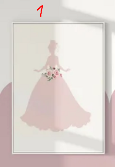 Princess Prints,Girls Bedroom Prints,Girls Wall Art,Pink,Floral,Nursery Prints,Princess Wall Decor,Princess Bedroom,Toddler Bedroom,Baby