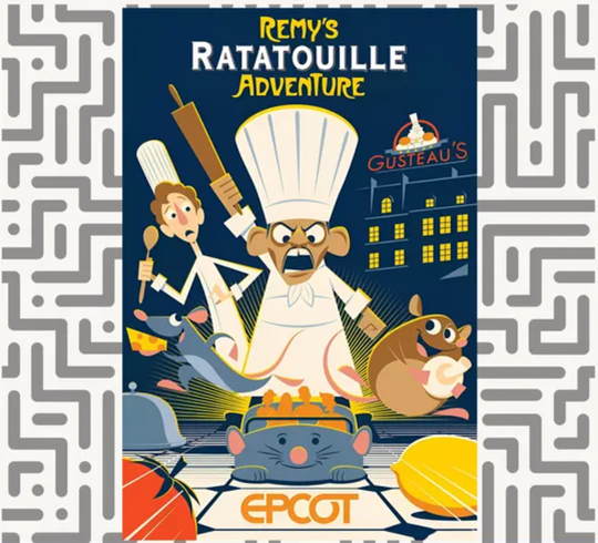 Epcot Memories: Remy's Ratatouille Adventure Poster for DIY Epcot Experience Prints Disney, Vintage Disney, Disney Prints, Home