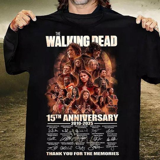 The Walking D 15Th Anniversary 2010 2025 Shirt Thank You, Daryl Dixon Shirt, Rick Grimes Shirt, Gift For Fans