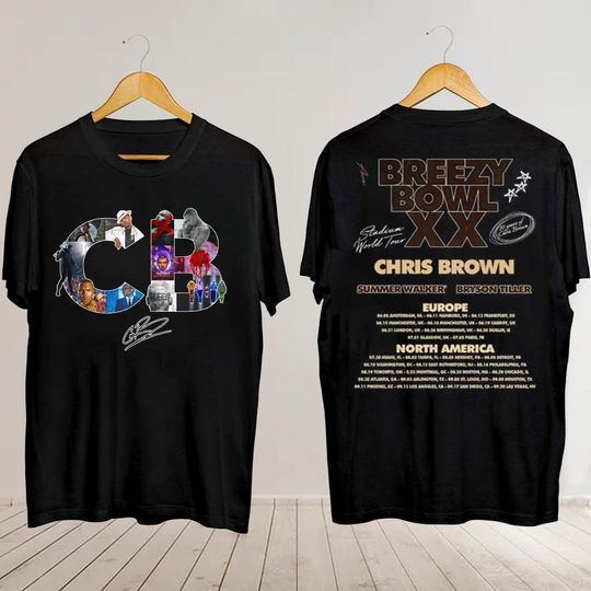 2025 Chris Brown Breezy Bowl XX Tour T-Shirt, Chris Brown Album Shirt, Chris Brown Fan Gift, Chris Brown Merch, Chris Brown Graphic Tee