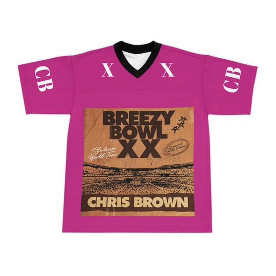Chris Brown Jersey, Breezy Bowl Concert Merch, Chris Brown Tour, Breezy Bowl concert tshirt