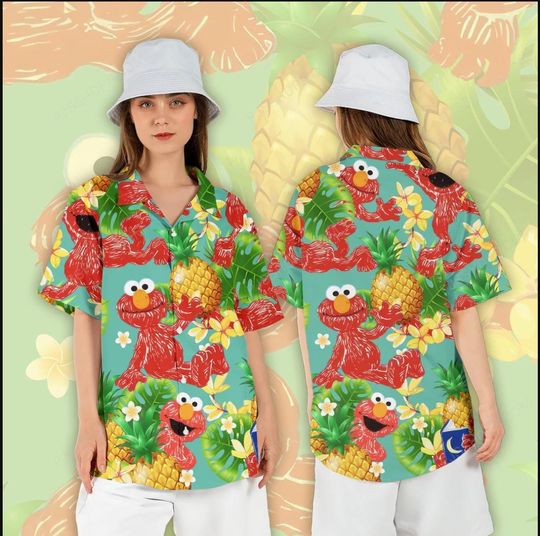 Muppet the Kermit Hawaiian Shirt, Sesame Street Shirt, Muppet Tropical Shirt, Gifts For Fans