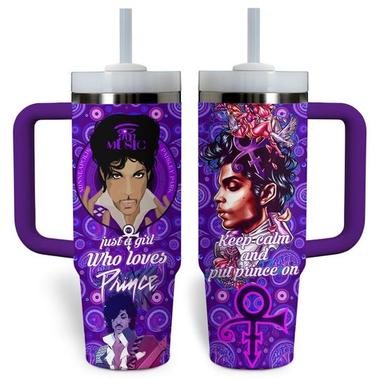 Prince Pur Rain Tumbler 40oz, Pur Rain Tumbler Cup, Just A Girl Who Loves Prince Cup, Prince Purple Fan, Gift For Her