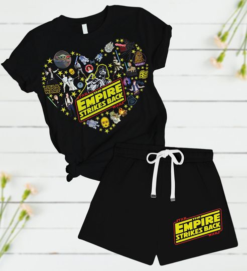 Star Wars T-Shirt Short Set, The Empire Strikes Back Summer Shirt, Disneyland Family Vacation Short, Galaxy's Edge Beach Gift, Disney T