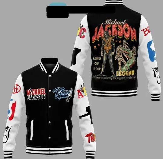 Michael Jackson King Moonwalk Fan Baseball Jacket