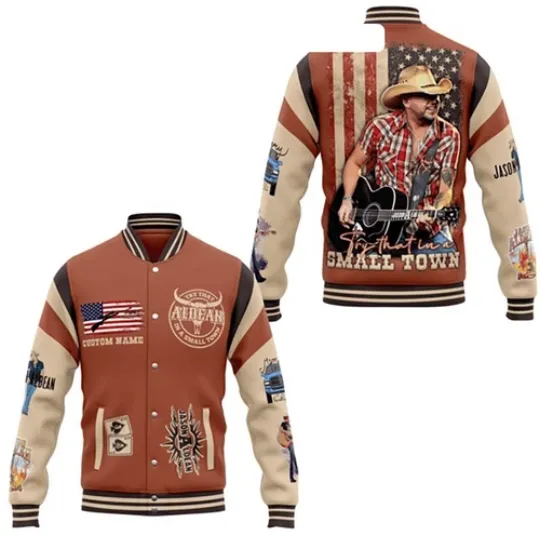 Jason Aldean Try That In A Small Town Highway Desperado Tour Baseball Jacket